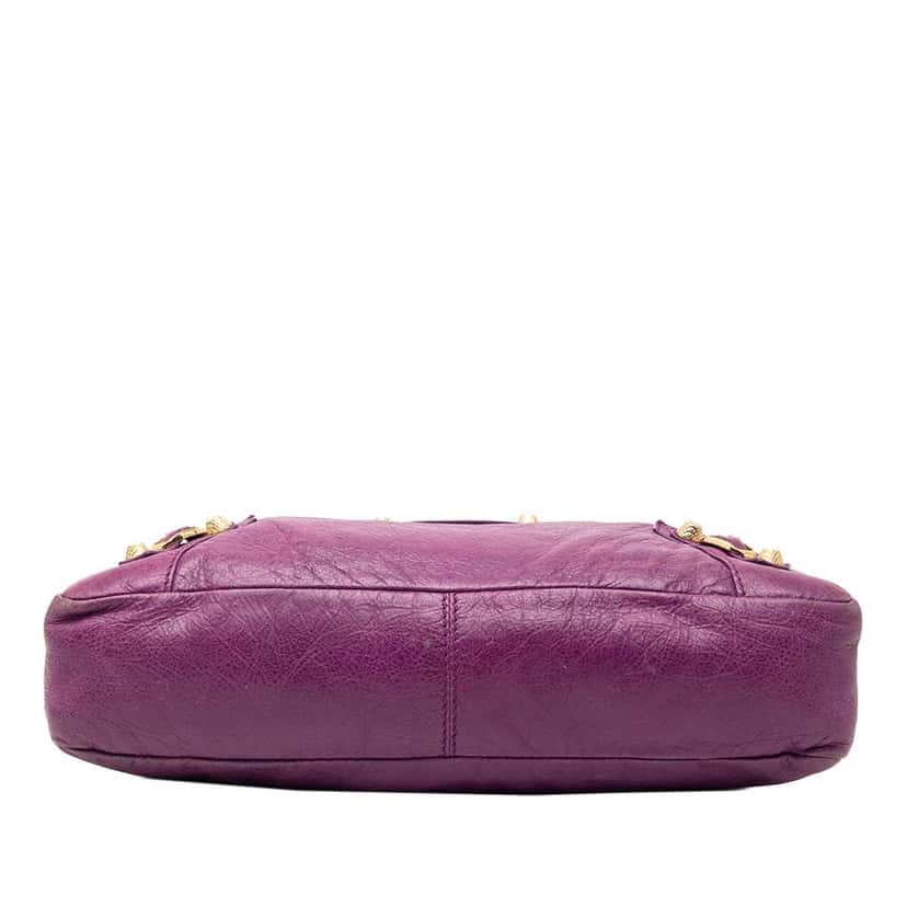 Balenciaga Lambskin Motocross Giant 12 Town Satchel Purple Leather Very good condition - Inside View