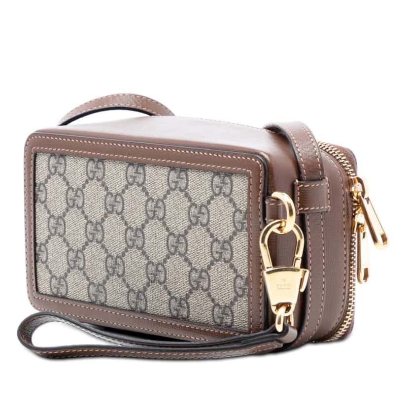 Gucci GG Supreme Interlocking G Crossbody Beige Very good condition - Back View