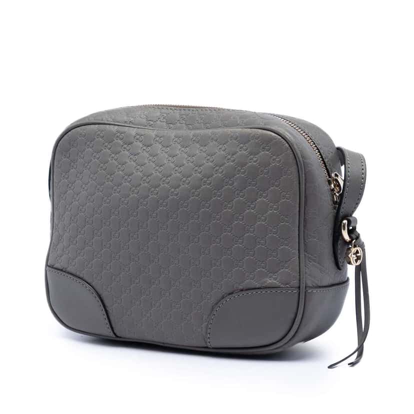 Gucci Microguccissima Bree Crossbody Grey Leather Very good condition - Back View