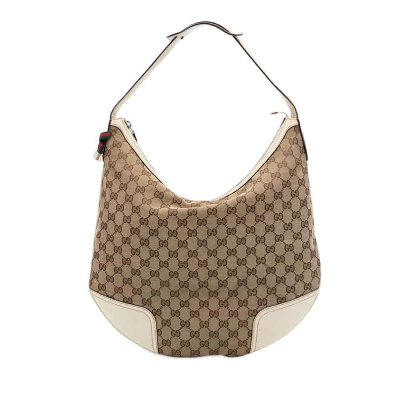 Gucci Large GG Canvas Princy Hobo Beige Canvas Very good condition - Front View