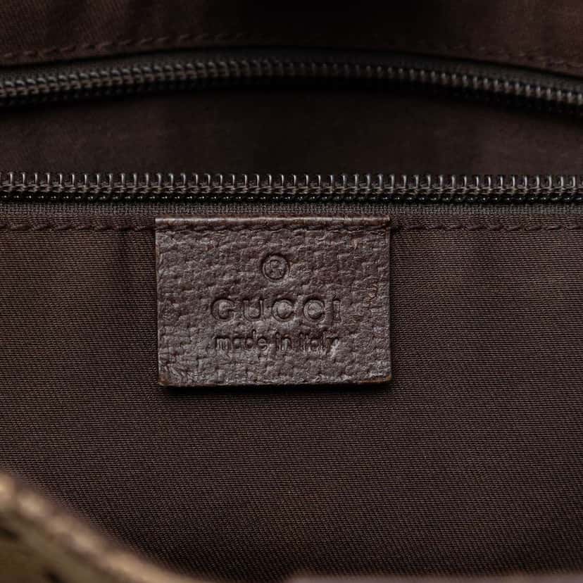 Gucci GG Canvas Web Double Pockets Tote Beige Canvas Very good condition - Box View