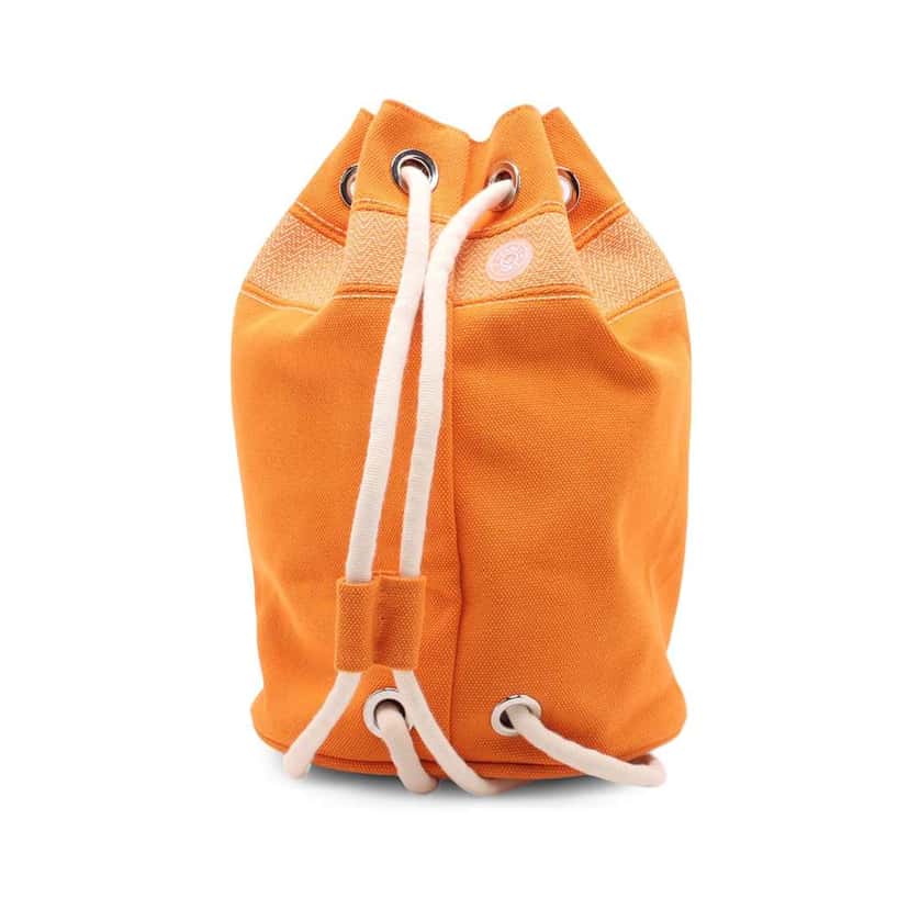 Hermès Toile Sac Marin Recif MM Orange Canvas Very good condition - Back View