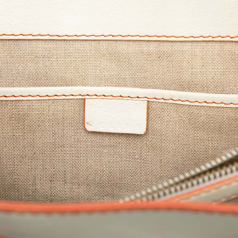 Celine Leather Boogie Handbag White Leather Very good condition - Box View