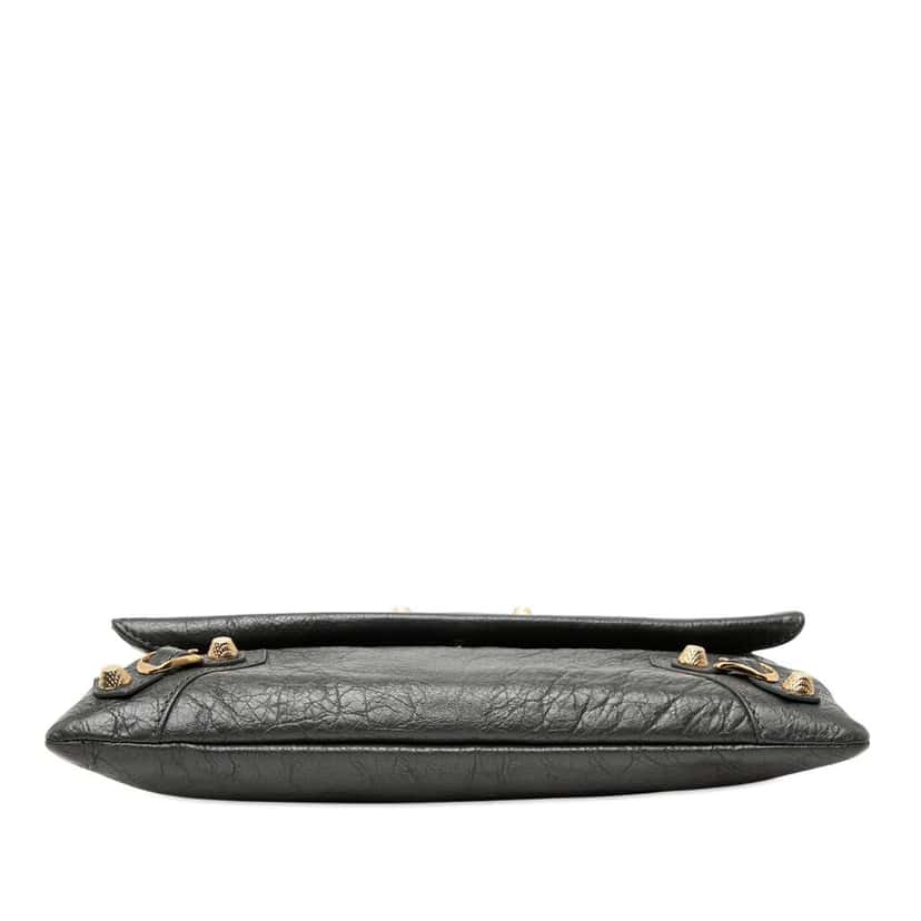 Balenciaga Lambskin Motocross Giant 12 Envelope Clutch With Strap Grey Leather Very good condition - Inside View