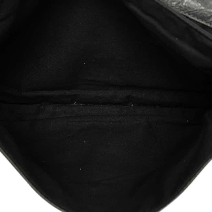 Balenciaga Lambskin Motocross Giant 12 Envelope Clutch With Strap Grey Leather Very good condition - Model View