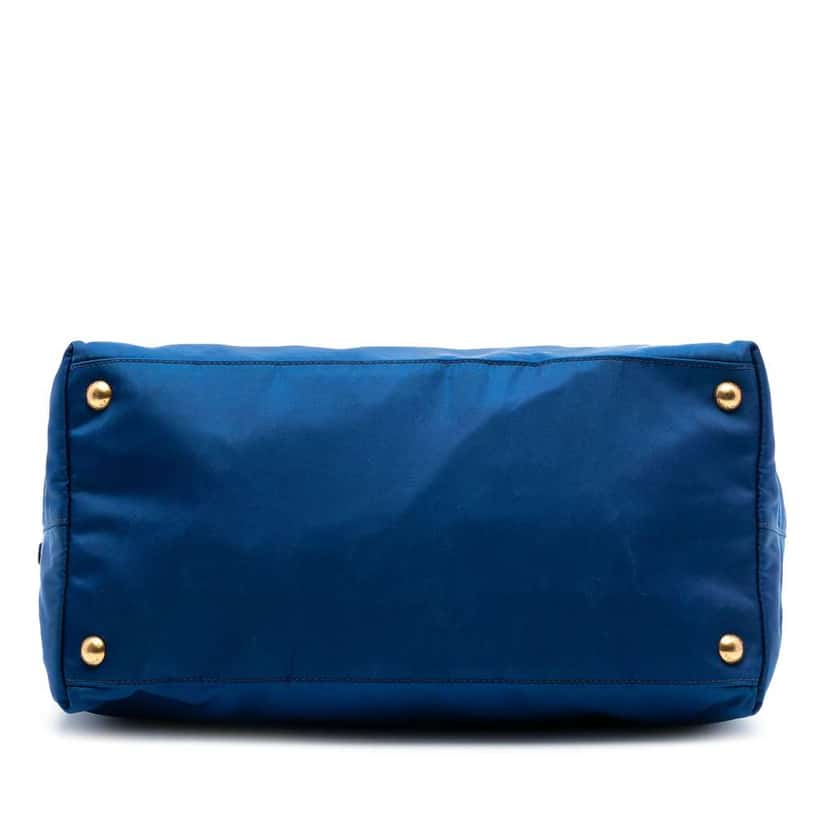 Prada Saffiano Trimmed Tessuto Satchel Blue Very good condition - Inside View