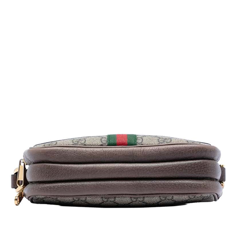 Gucci Mini GG Supreme Web Ophidia Triple Zip Crossbody Beige Canvas Very good condition - Inside View