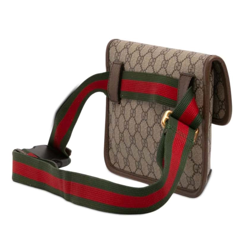 Gucci GG Supreme Web Neo Vintage Belt Bag Beige Very good condition - Back View