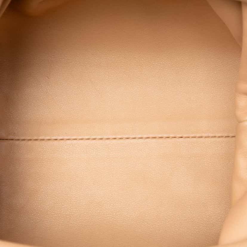 Bottega Veneta Lambskin The Mini Pouch Crossbody Brown Leather Very good condition - Model View