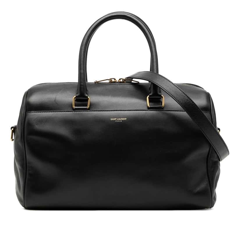 Saint Laurent Leather Classic Duffle 6 Satchel Black Leather Very good condition - Front View