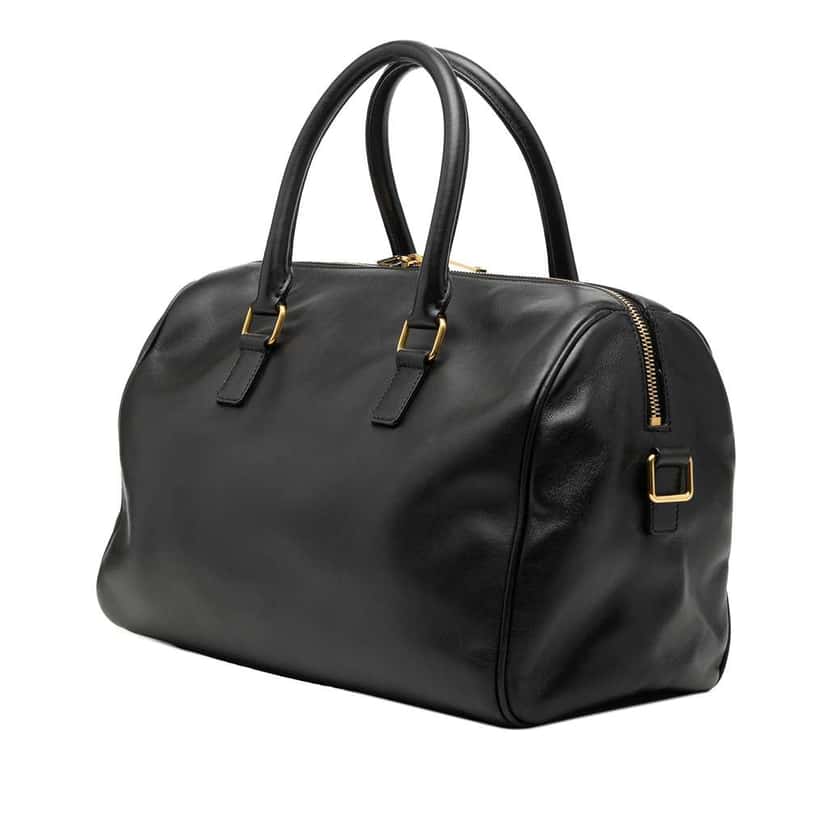 Saint Laurent Leather Classic Duffle 6 Satchel Black Leather Very good condition - Back View