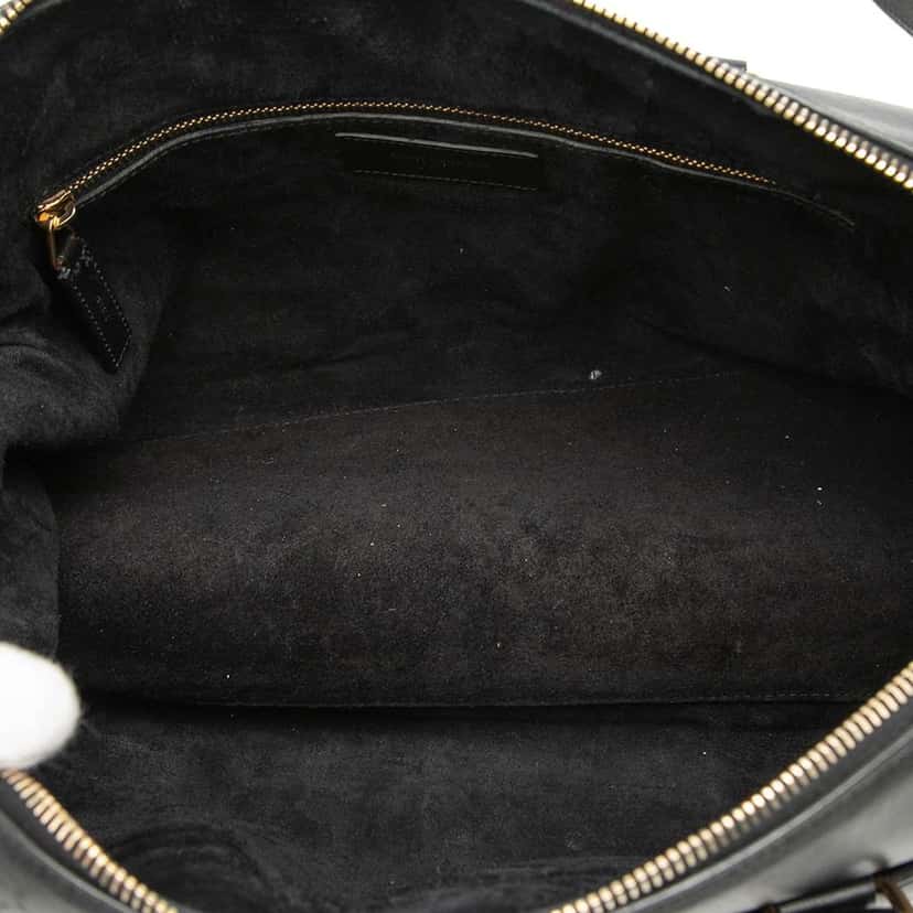 Saint Laurent Leather Classic Duffle 6 Satchel Black Leather Very good condition - Model View