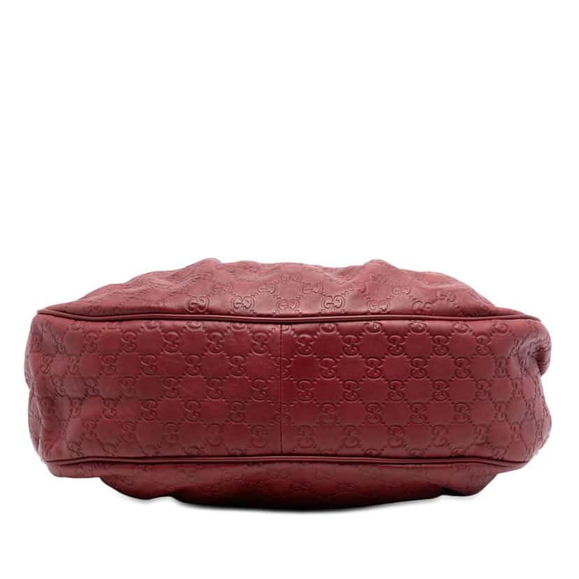 Gucci Guccissima Sukey Shoulder Bag Red Leather Very good condition - Inside View