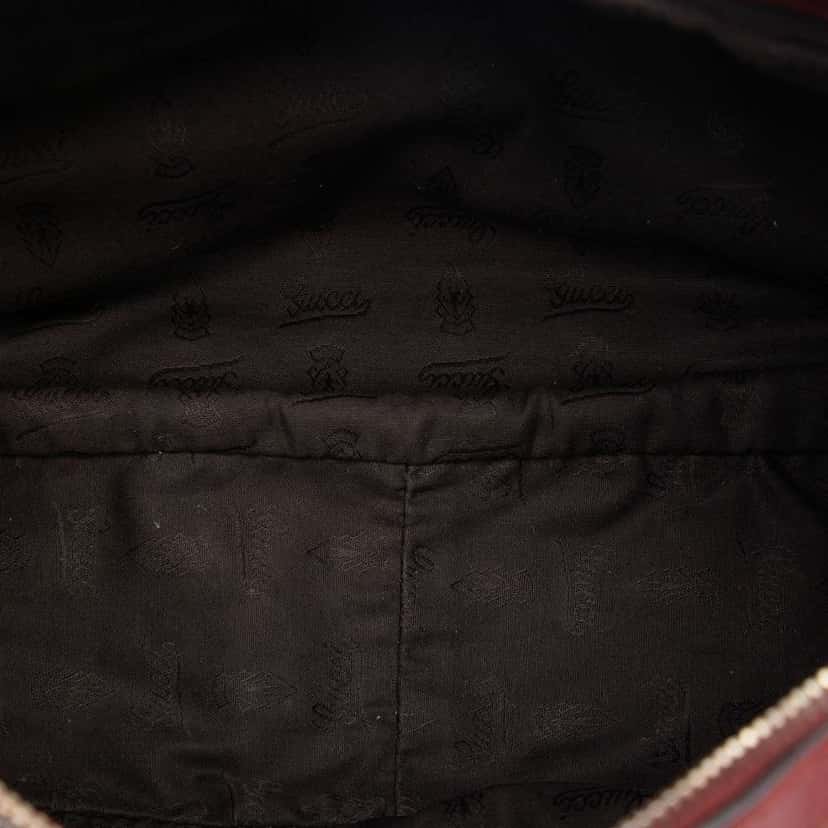 Gucci Guccissima Sukey Shoulder Bag Red Leather Very good condition - Model View