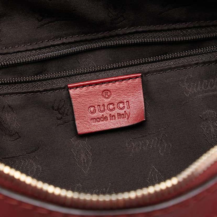 Gucci Guccissima Sukey Shoulder Bag Red Leather Very good condition - Box View