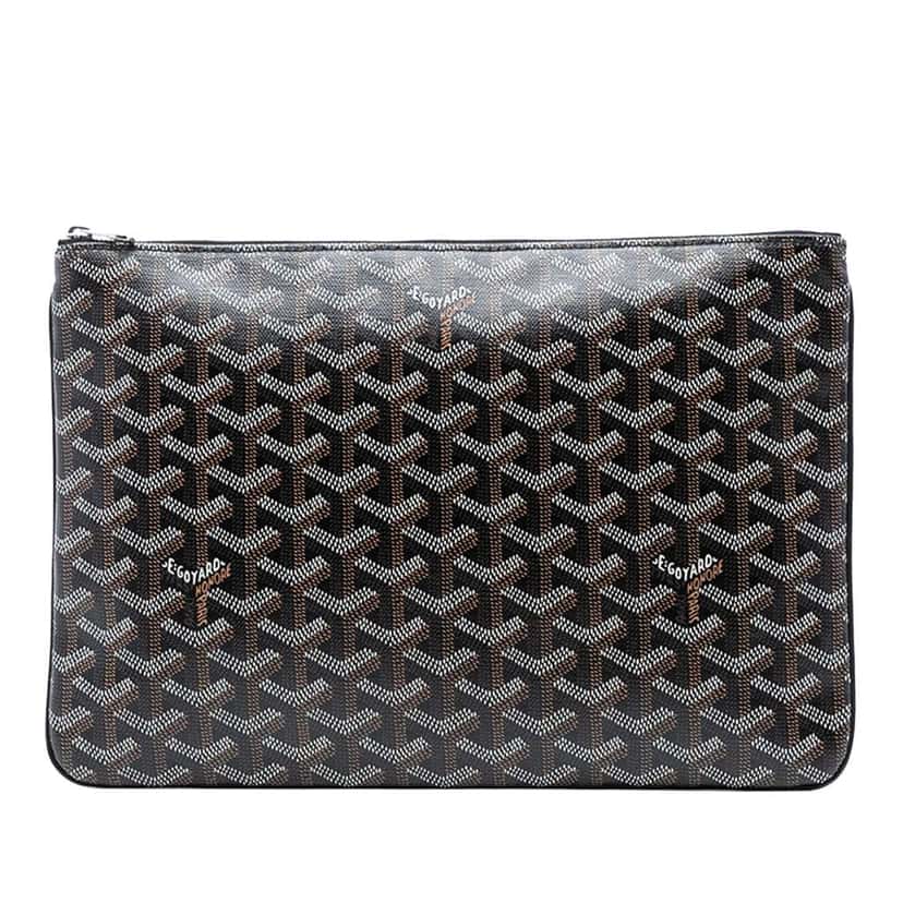 Goyard Goyardine Senat MM Black Canvas Very good condition - Front View
