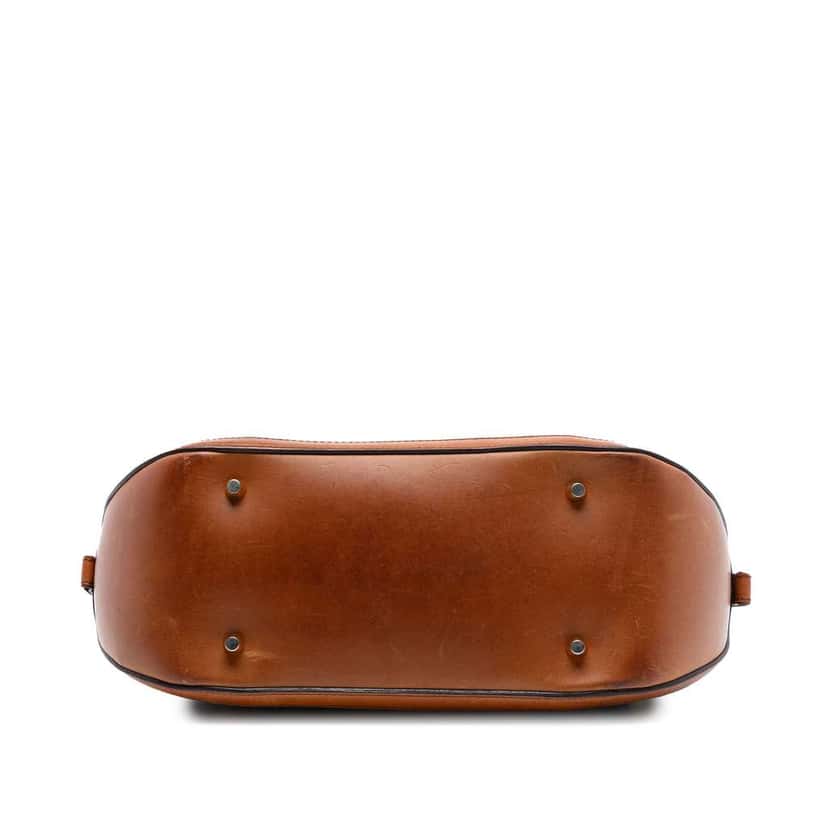 Burberry Small Leather Trimmed House Check Canvas Bridle Orchard Satchel Brown Canvas Very good condition - Inside View