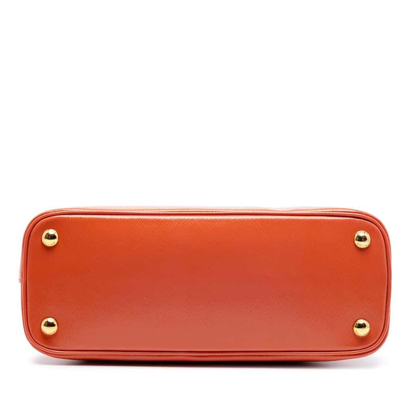 Prada Saffiano Vernice Dome Satchel Orange Leather Very good condition - Inside View