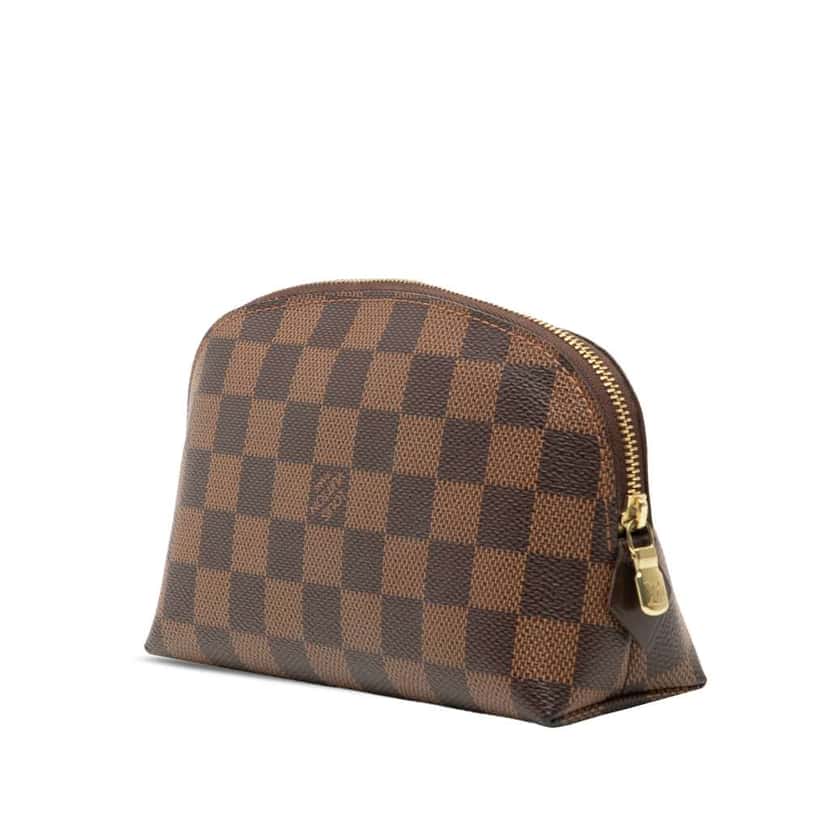 Louis Vuitton Damier Ebene Cosmetic Pouch Brown Very good condition - Back View
