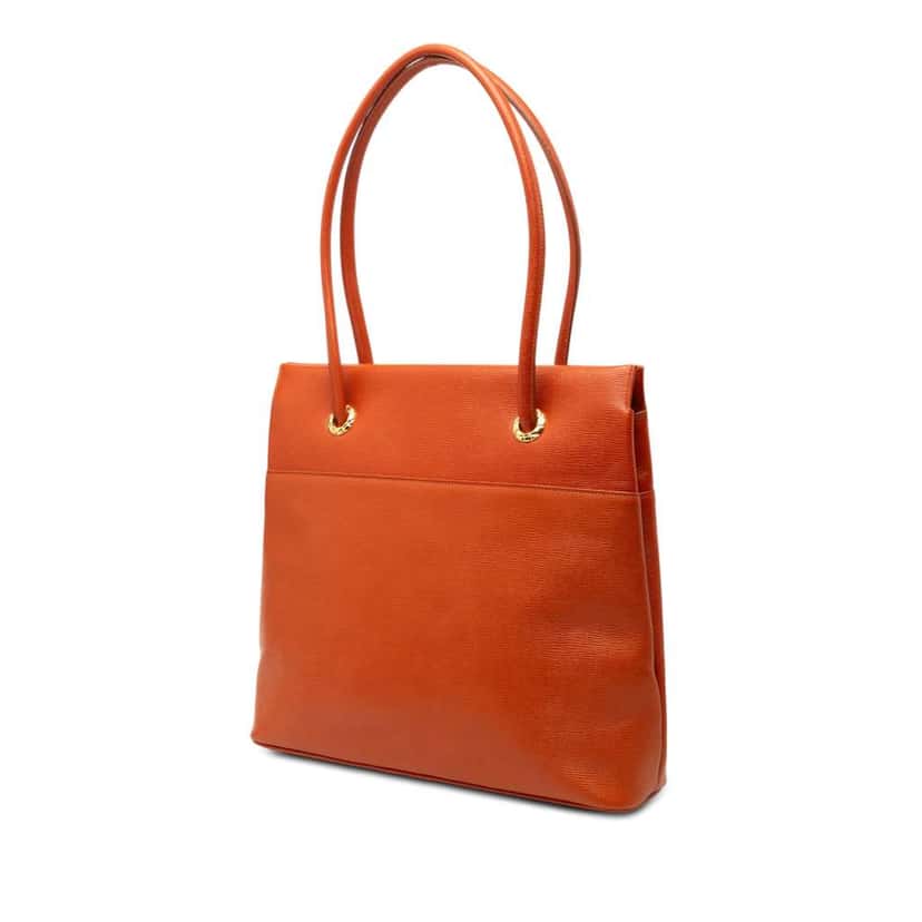 Burberry Leather Tote Orange Leather Very good condition - Back View