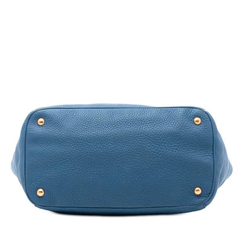 Prada Vitello Daino Open Convertible Tote Blue Leather Very good condition - Inside View