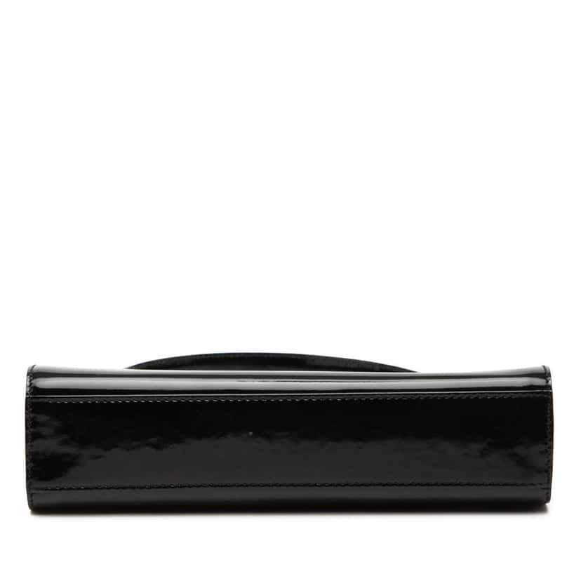 Gucci Patent Clasp Handbag Black Leather Very good condition - Inside View