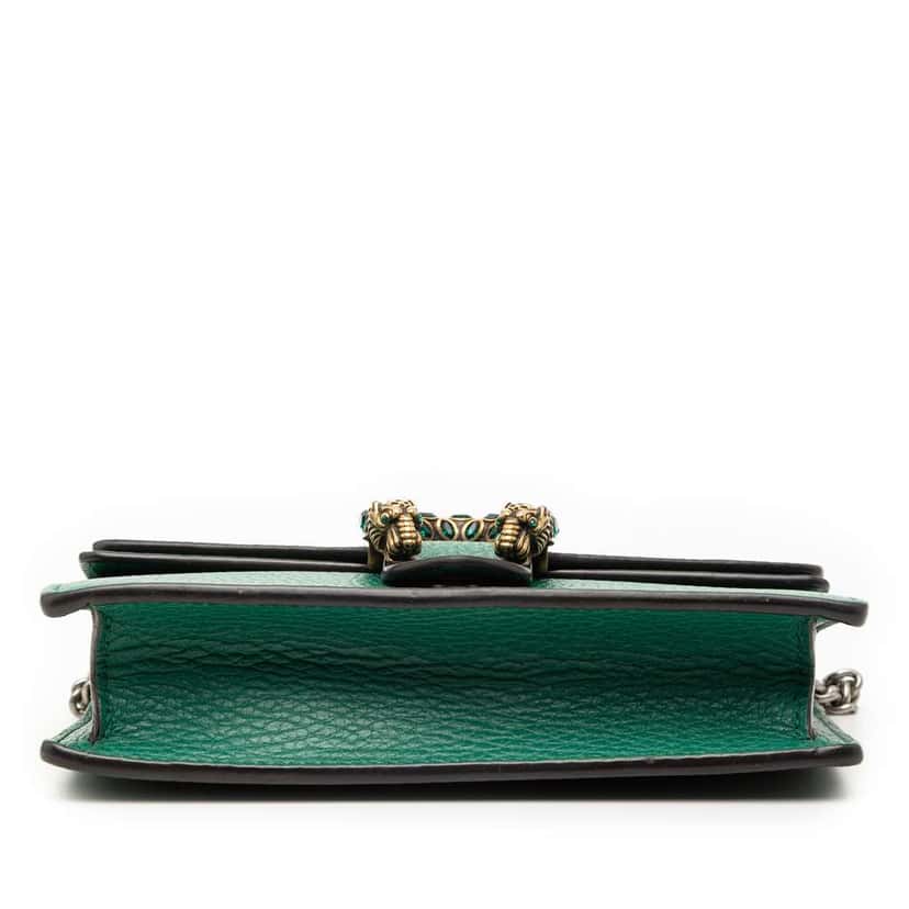 Gucci Mini Leather Dionysus Crossbody Green Leather Very good condition - Inside View