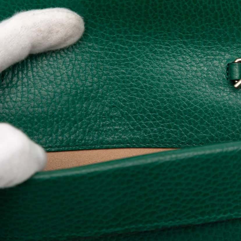 Gucci Mini Leather Dionysus Crossbody Green Leather Very good condition - Box View