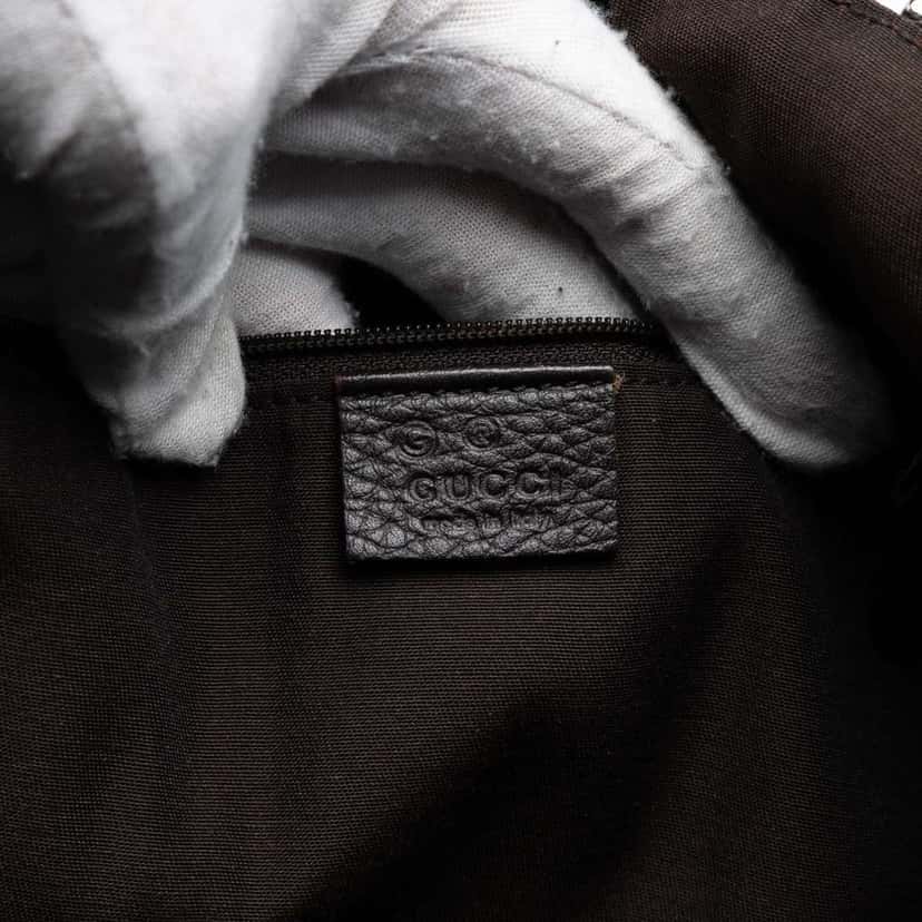 Gucci GG Denim Abbey D Ring Tote Brown Denim Very good condition - Box View