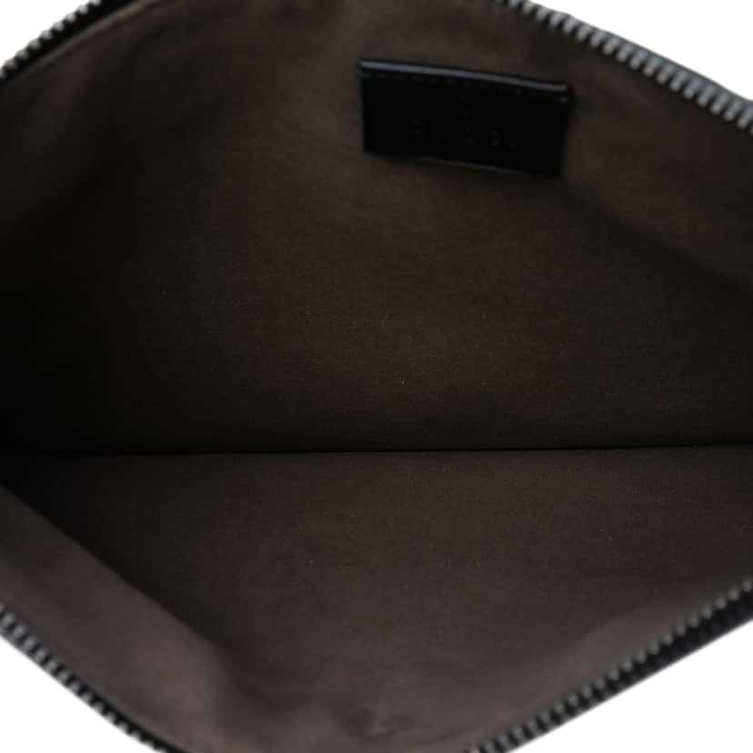 Gucci Guccissima Clutch Black Leather Very good condition - Model View