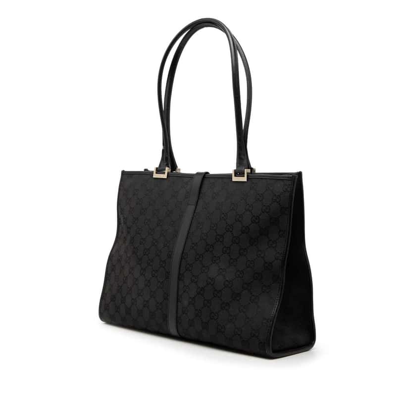 Gucci GG Canvas Jackie Tote Black Canvas Very good condition - Back View