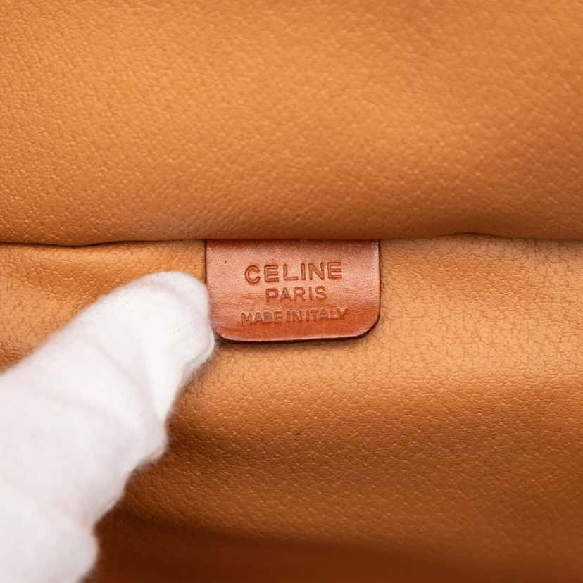 Celine Macadam Coated Canvas and Leather Double Zip Vanity Bag Brown Canvas Very good condition - Box View