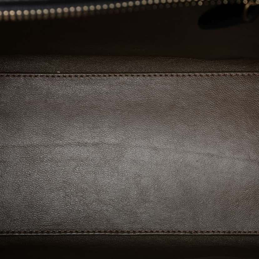 Celine Micro Tricolor Calfskin and Suede Luggage Tote Blue Leather Very good condition - Model View