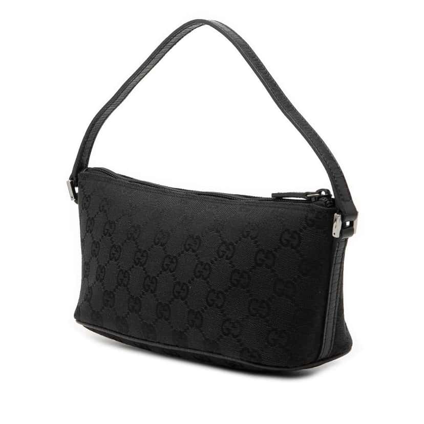 Gucci GG Canvas Boat Black Canvas Very good condition - Back View