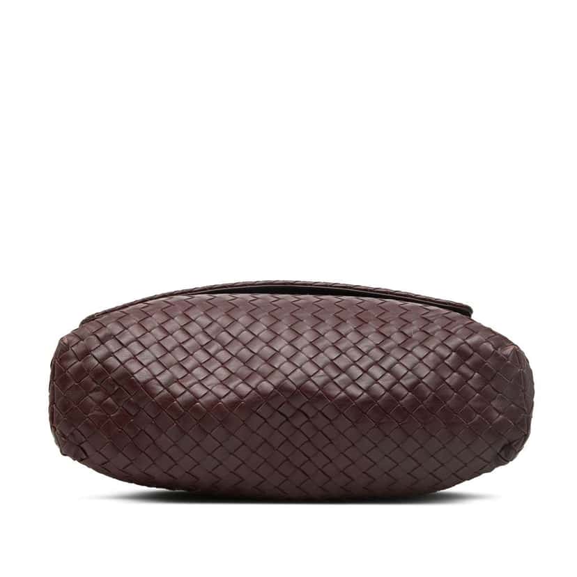 Bottega Veneta Nappa Intrecciato Flap Crossbody Red Leather Very good condition - Inside View