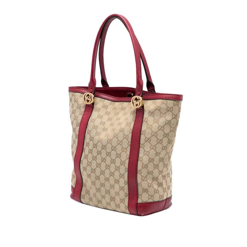 Gucci GG Canvas Twins Tote Beige Very good condition - Back View