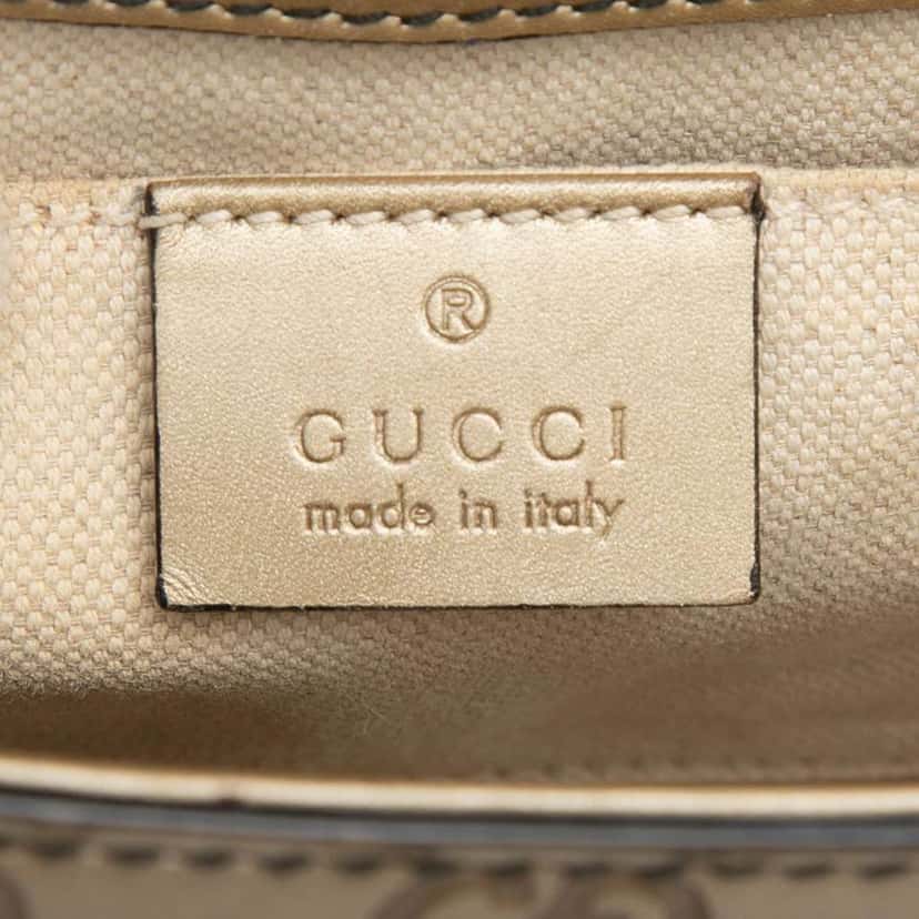 Gucci Medium Guccissima Emily Shoulder Bag Gold Leather Very good condition - Box View