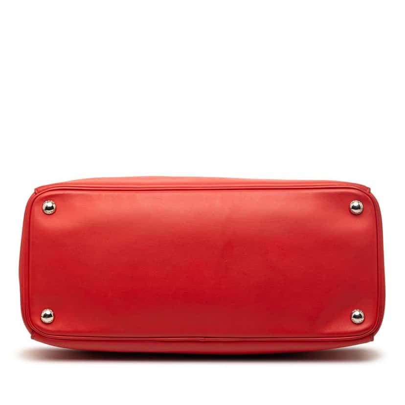 Prada Medium City Calf Galleria Double Zip Satchel Red Leather Very good condition - Inside View