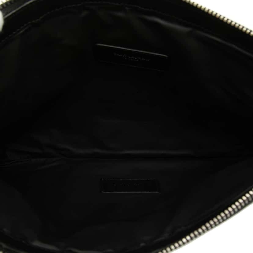 Saint Laurent Canvas Beach Zip Clutch Black Canvas Very good condition - Model View