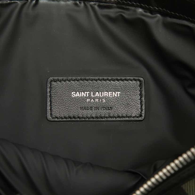 Saint Laurent Canvas Beach Zip Clutch Black Canvas Very good condition - Box View