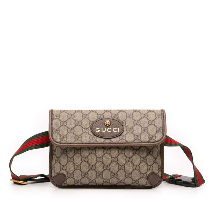 Gucci GG Supreme Web Neo Vintage Belt Bag Beige Very good condition - Front View
