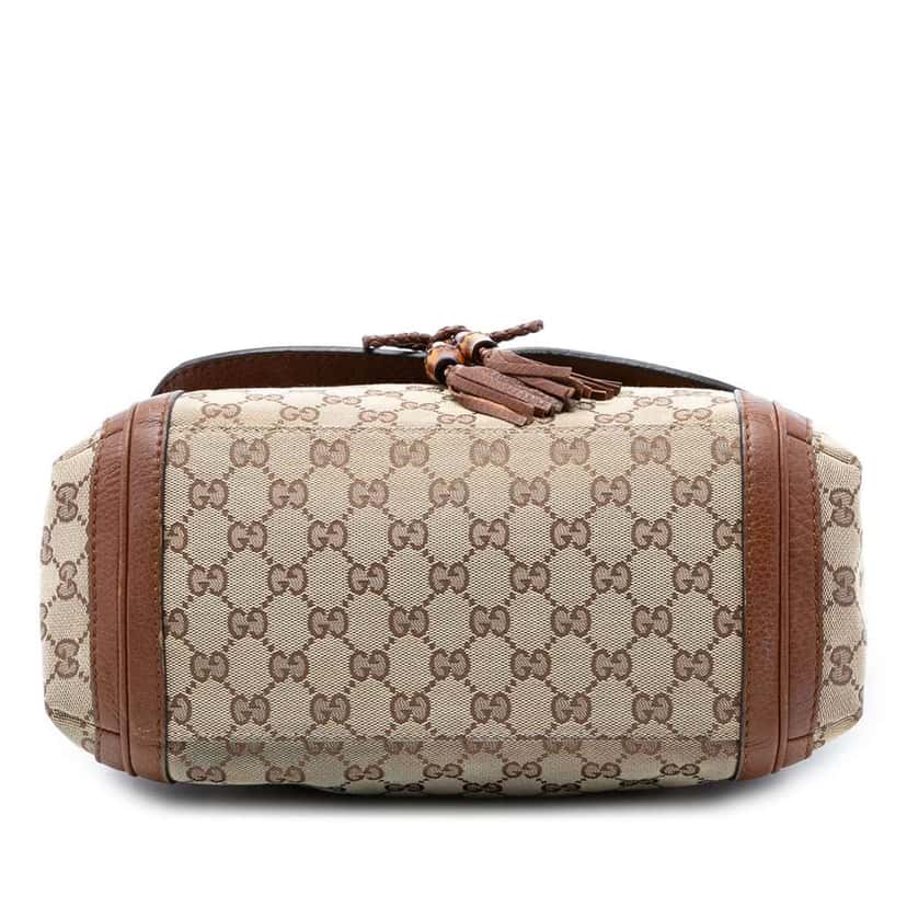 Gucci GG Canvas Bella Flap Satchel Beige Canvas Very good condition - Inside View