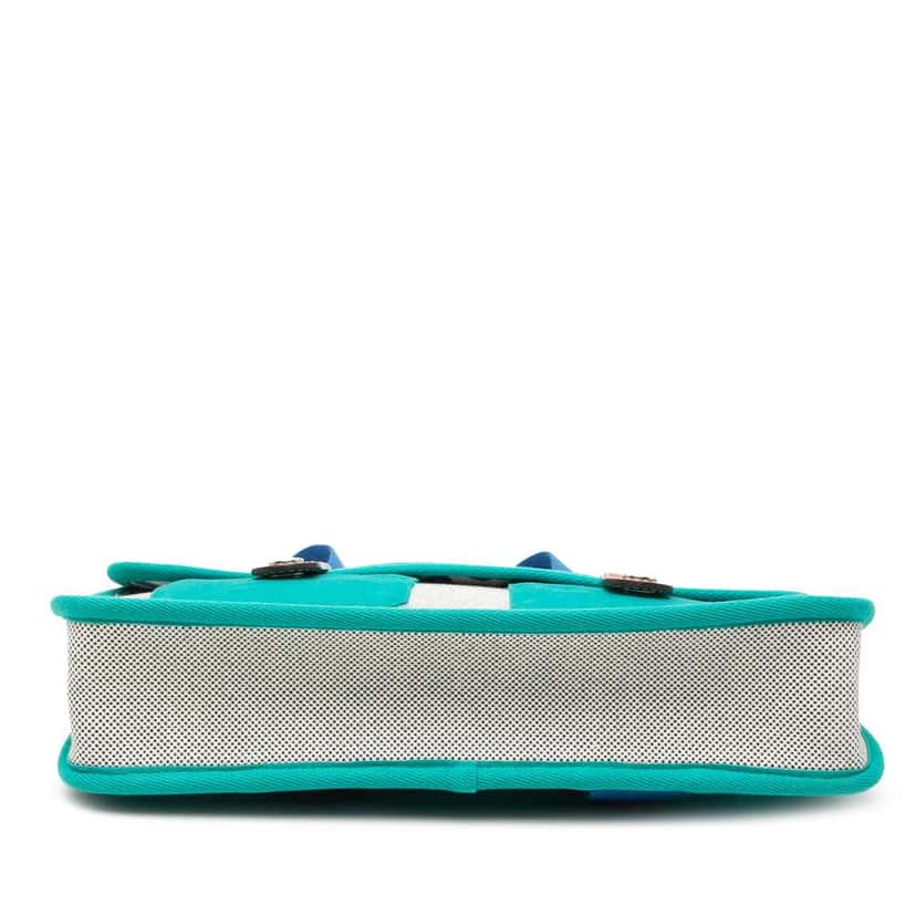 Hermès Toile and Barenia Animaux Pixel Backpack Blue Canvas Very good condition - Inside View