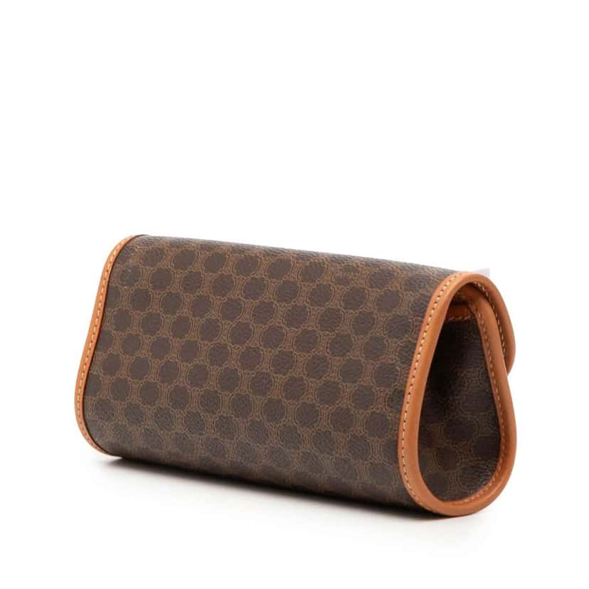 Celine Macadam Coated Canvas Clutch Brown Canvas Very good condition - Back View