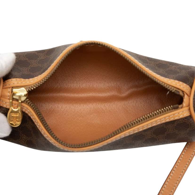 Celine Macadam Coated Canvas Crossbody Brown Canvas Very good condition - Model View