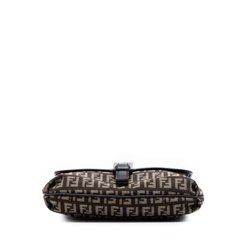 Fendi Zucchino Canvas Flap Crossbody Brown Canvas Very good condition - Inside View
