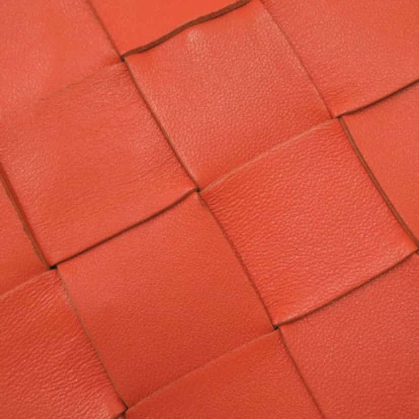 Bottega Veneta Mini Nappa Intrecciato Pouch Crossbody Orange Leather Very good condition - Box View