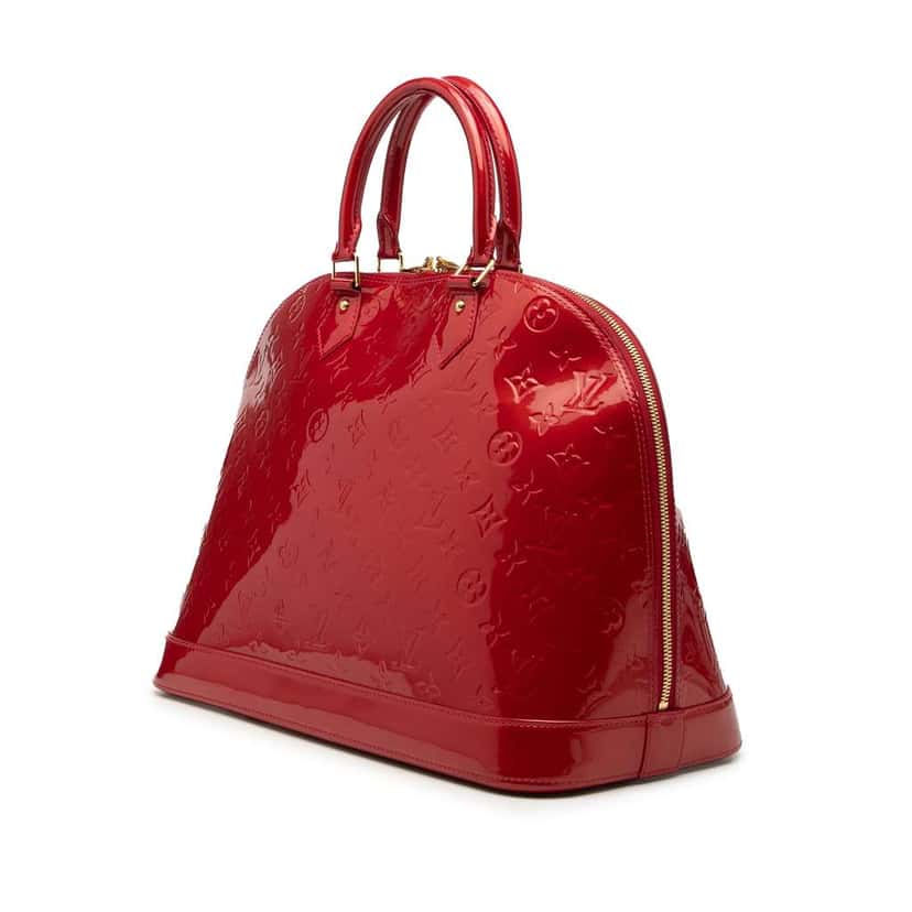 Louis Vuitton Monogram Vernis Alma GM Red Leather Very good condition - Back View