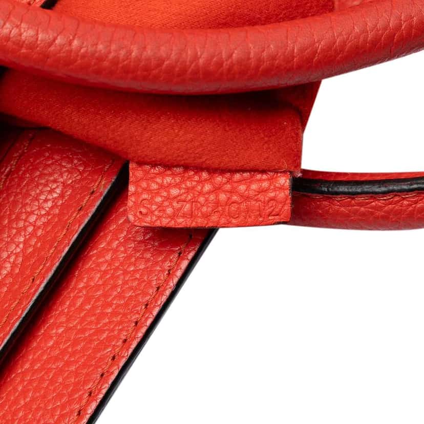 Celine Micro Leather Luggage Tote Orange Leather Very good condition - Box View