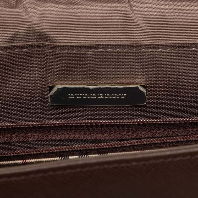 Burberry Leather Handbag Brown Leather Very good condition - Box View